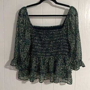 American Eagle Off The Shouler Crop Top Blouse